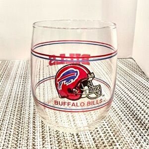 New BUFFALO BILLS Glass Tumbler. Logo. NFL.